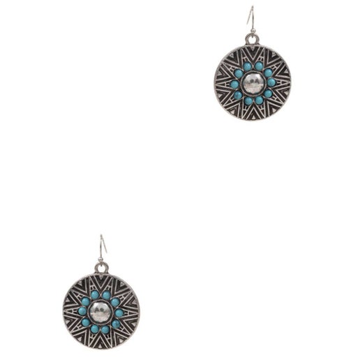 Round-Shaped Western Drop Hook Earrings