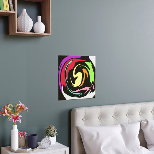 Color Swirl Silk Poster