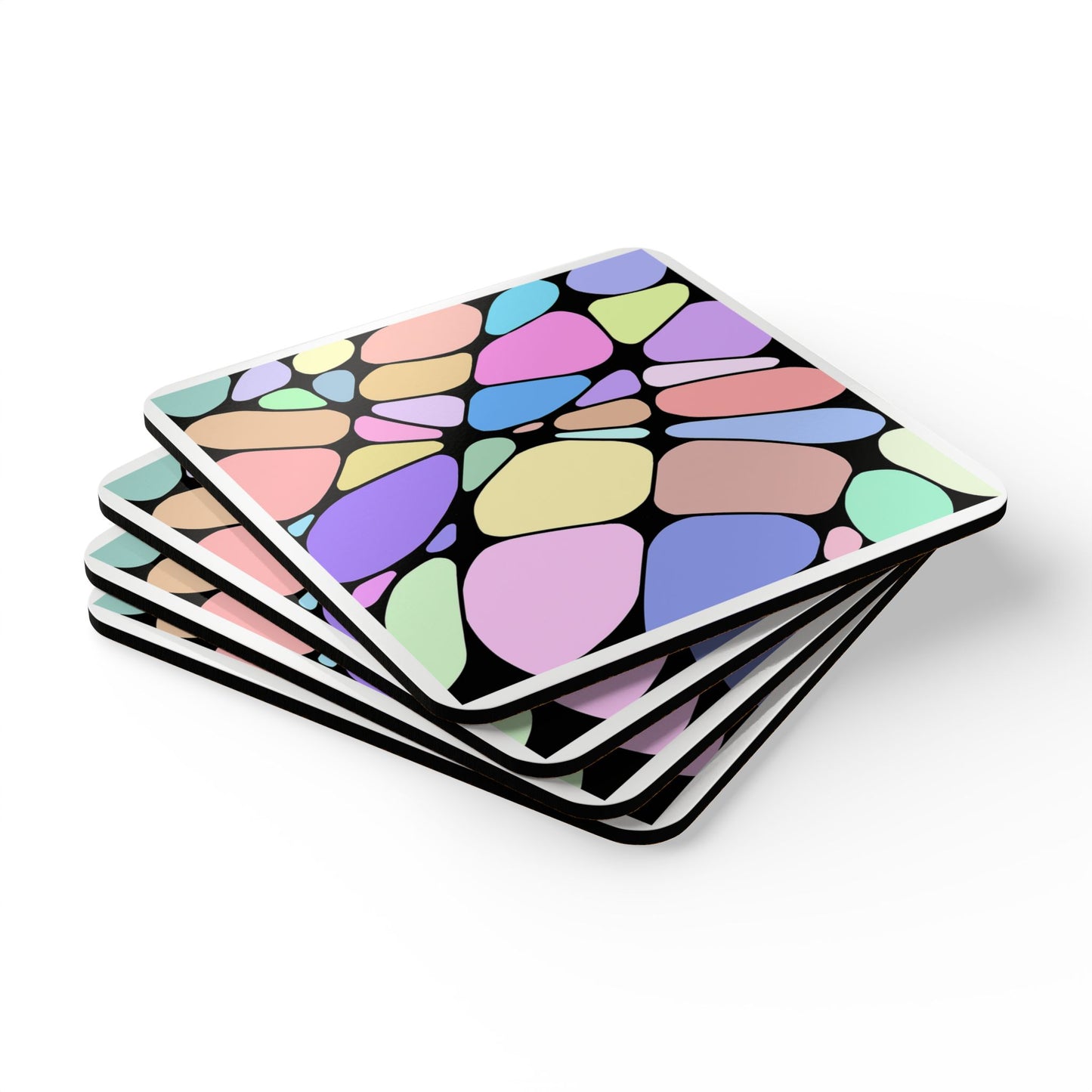 Pastel Geometric Coaster Set