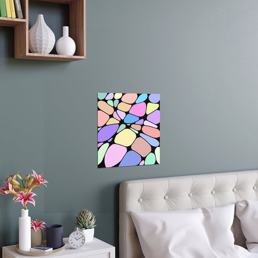 Pastel Geometric Silk Poster