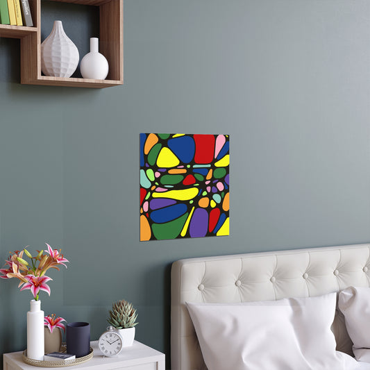 Colorful Geometric Silk Poster