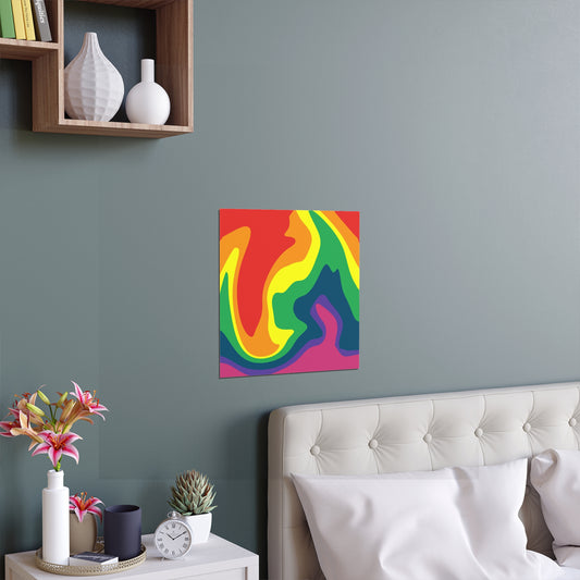 Color Flame Silk Poster