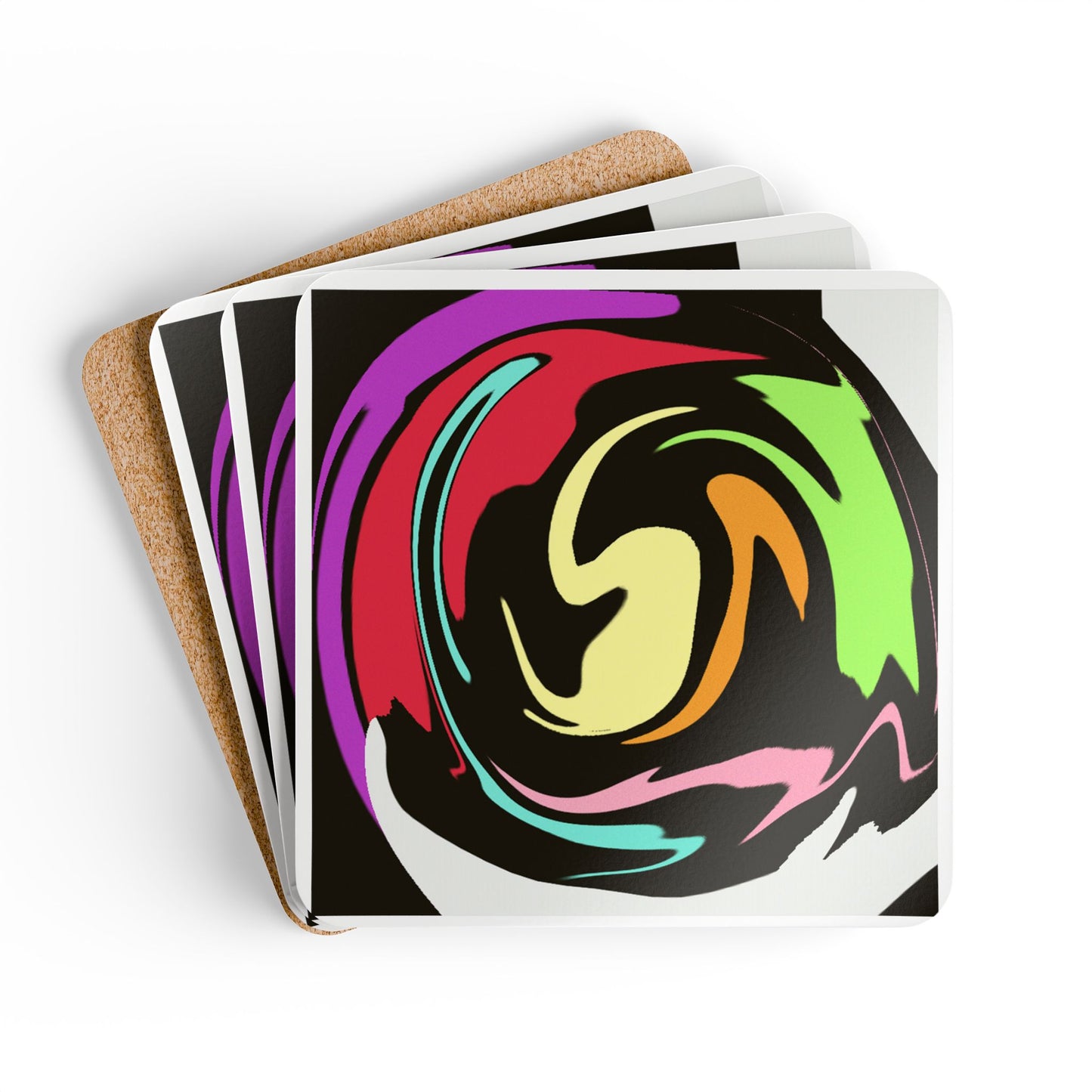 Color Swirl Coaster Set