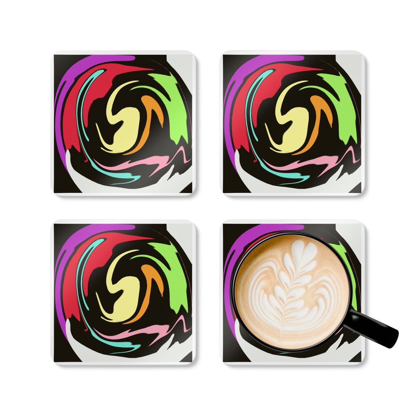 Color Swirl Coaster Set