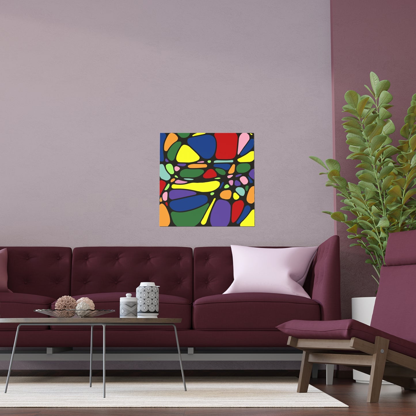 Colorful Geometric Silk Poster