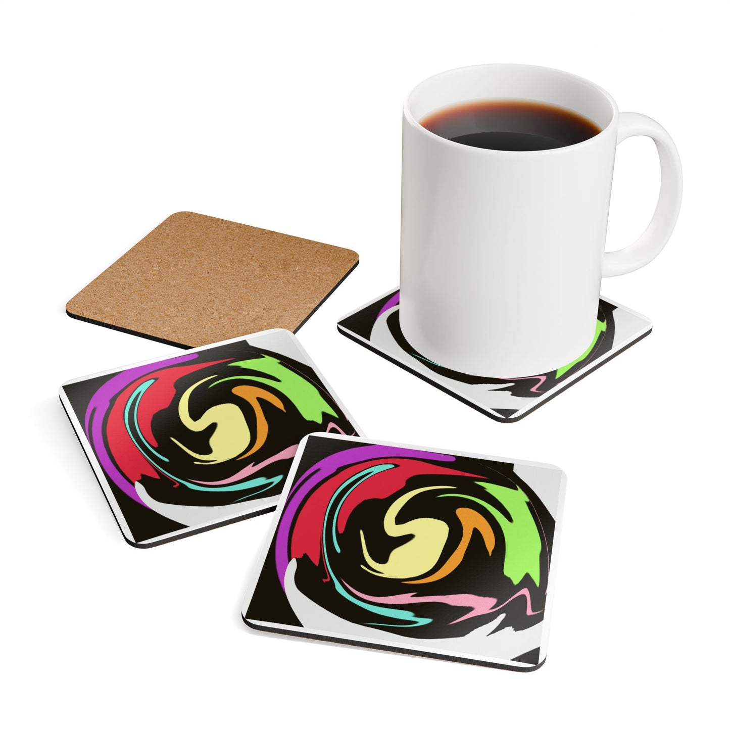 Color Swirl Coaster Set