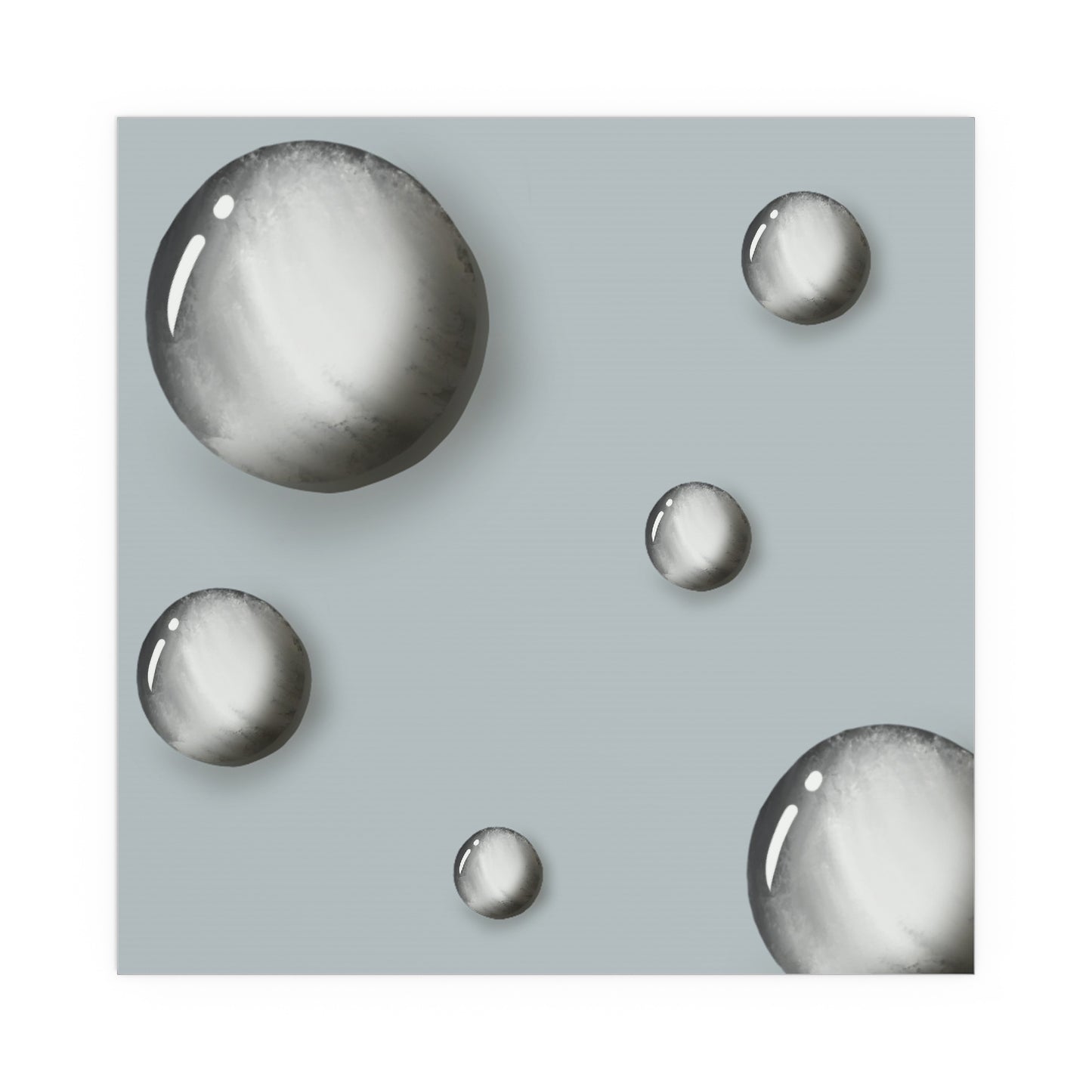 Droplets Silk Poster