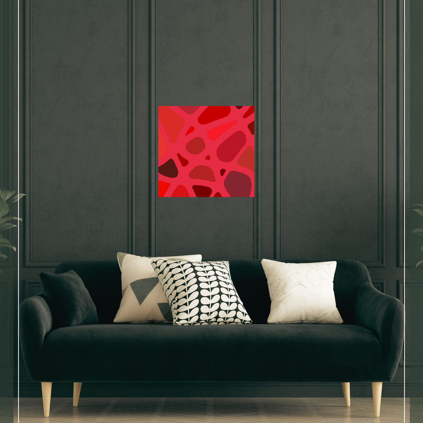 22 Reds Satin Square Poster