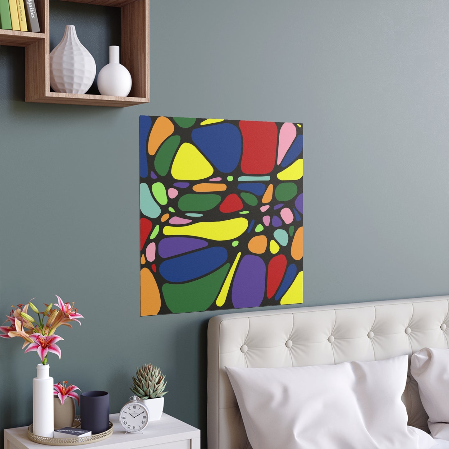 Colorful Geometric Silk Poster