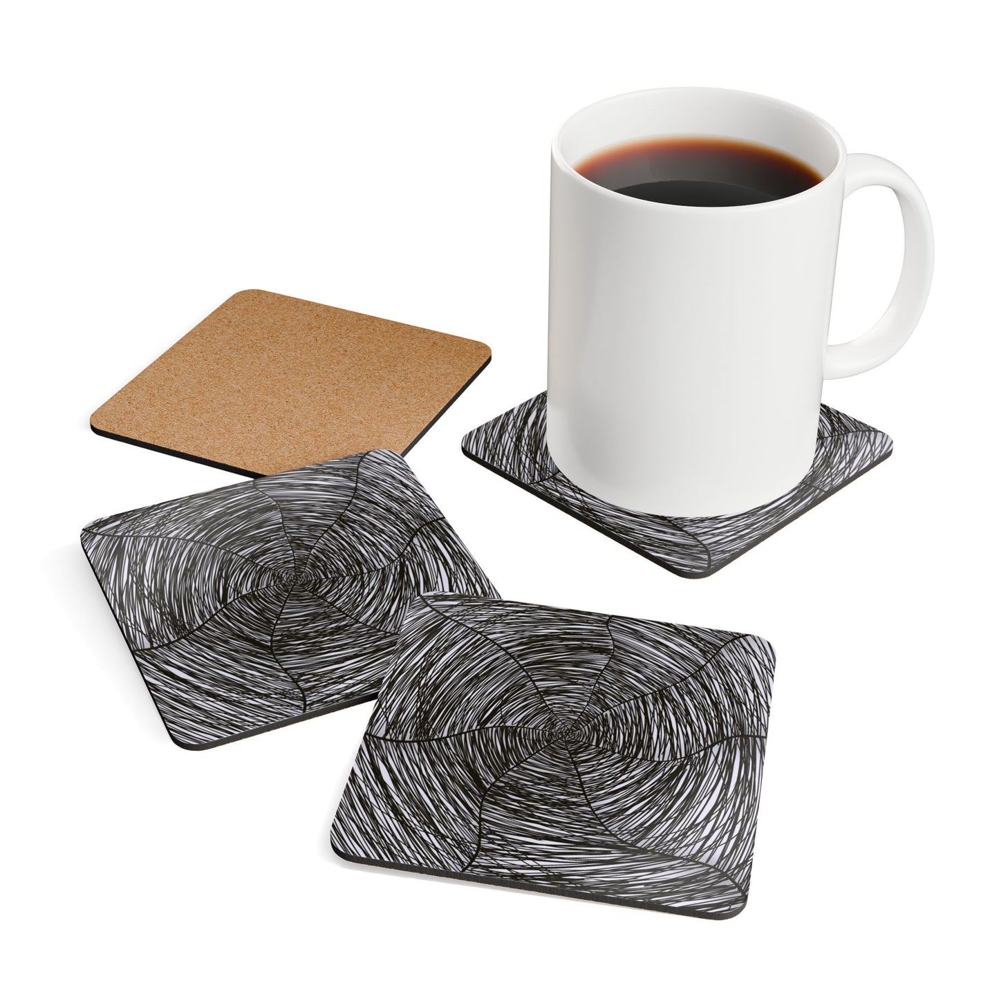 B&W Webs Coaster Set