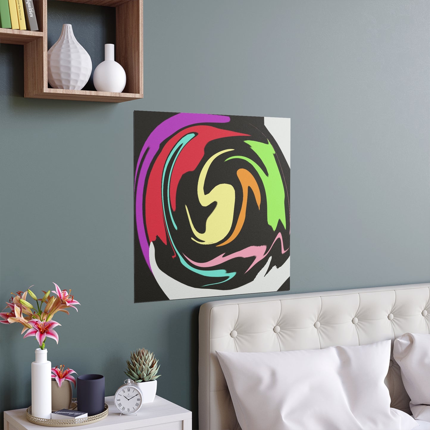 Color Swirl Silk Poster