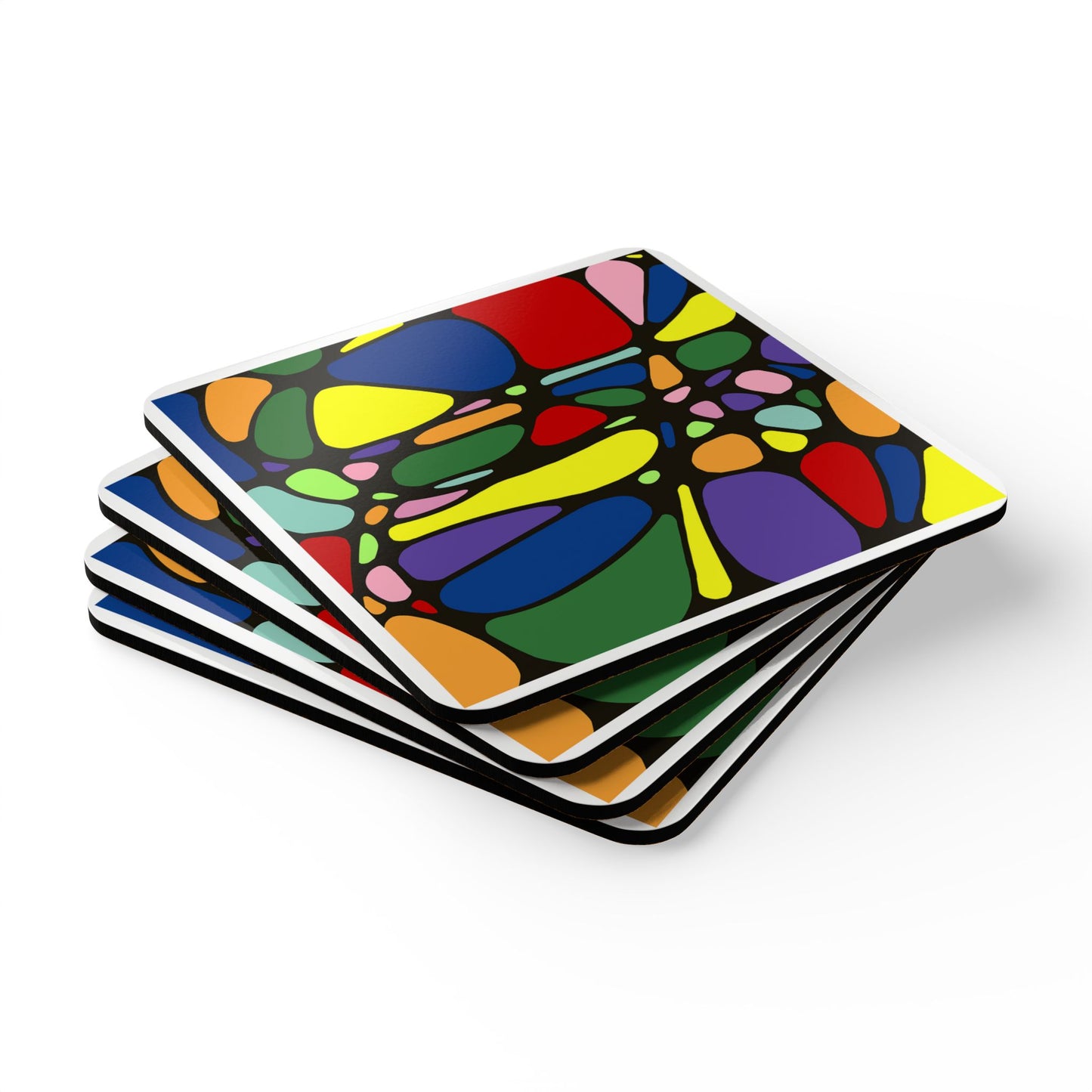 Colorful Geometric Coaster Set