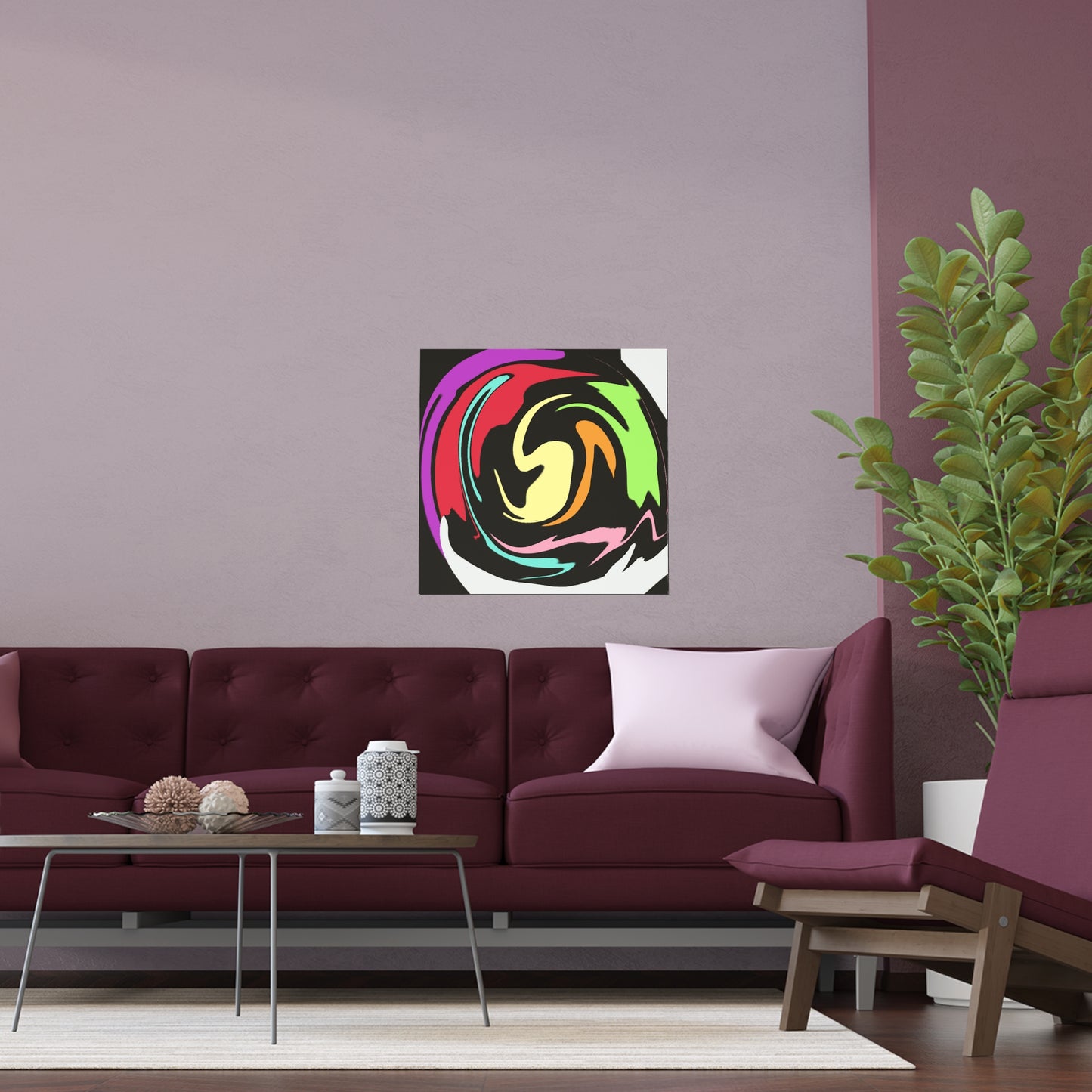 Color Swirl Silk Poster