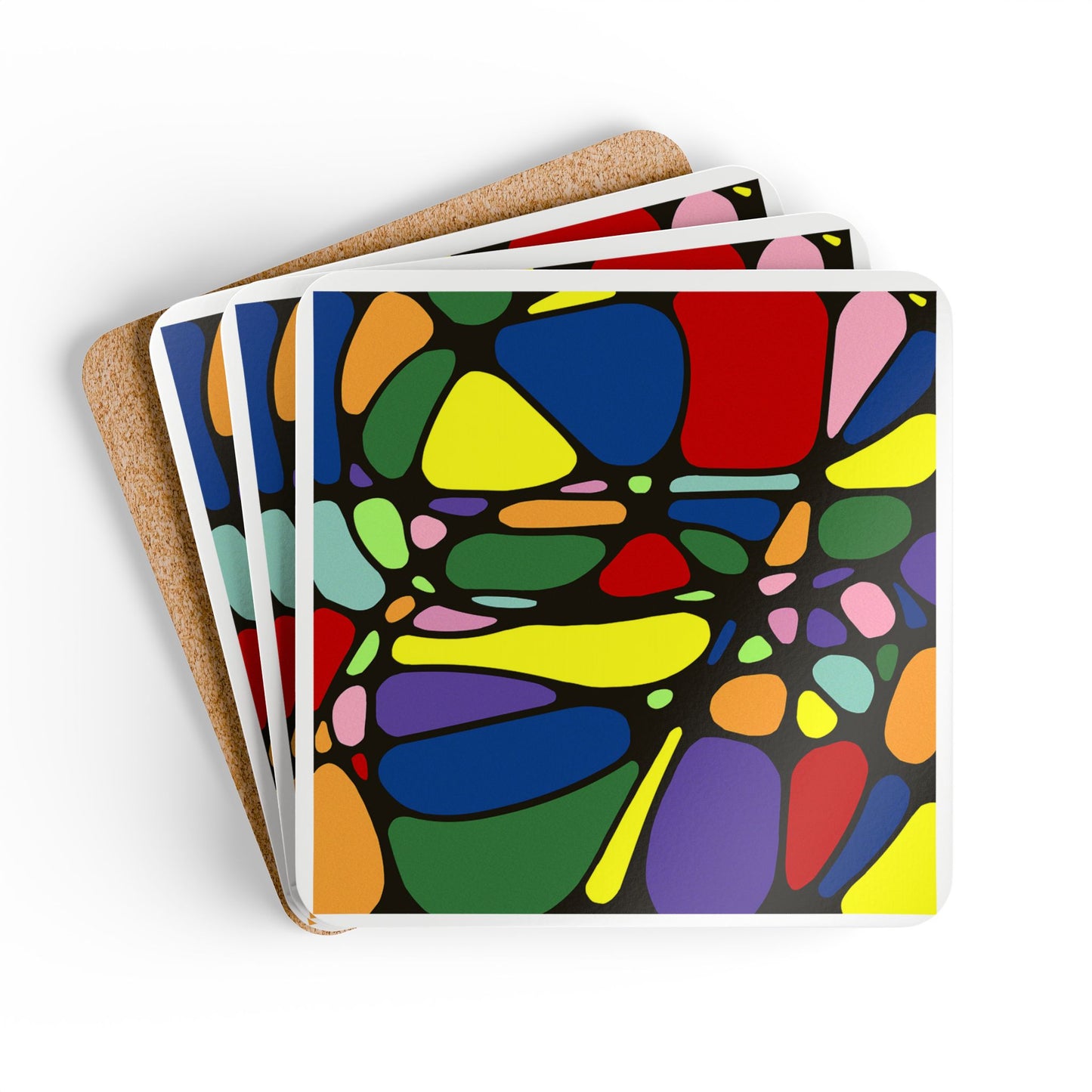 Colorful Geometric Coaster Set