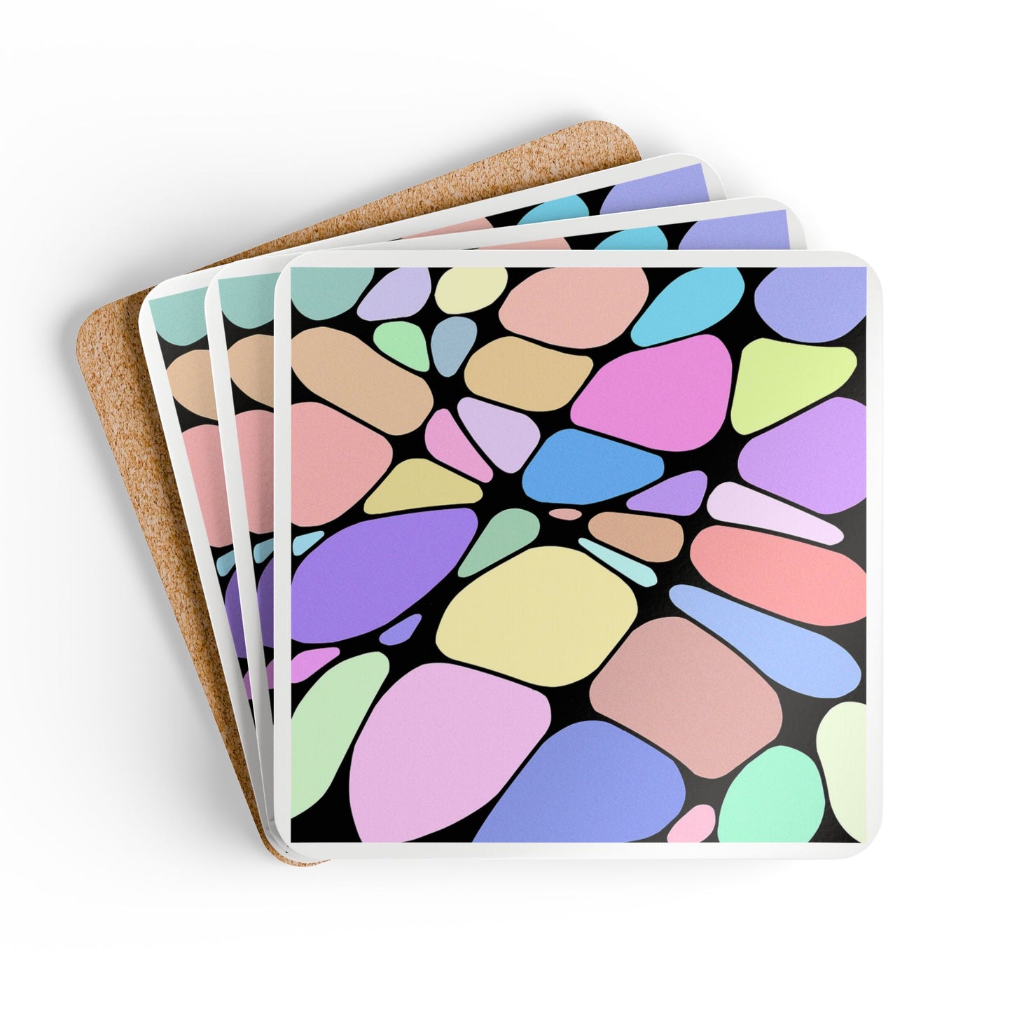 Pastel Geometric Coaster Set