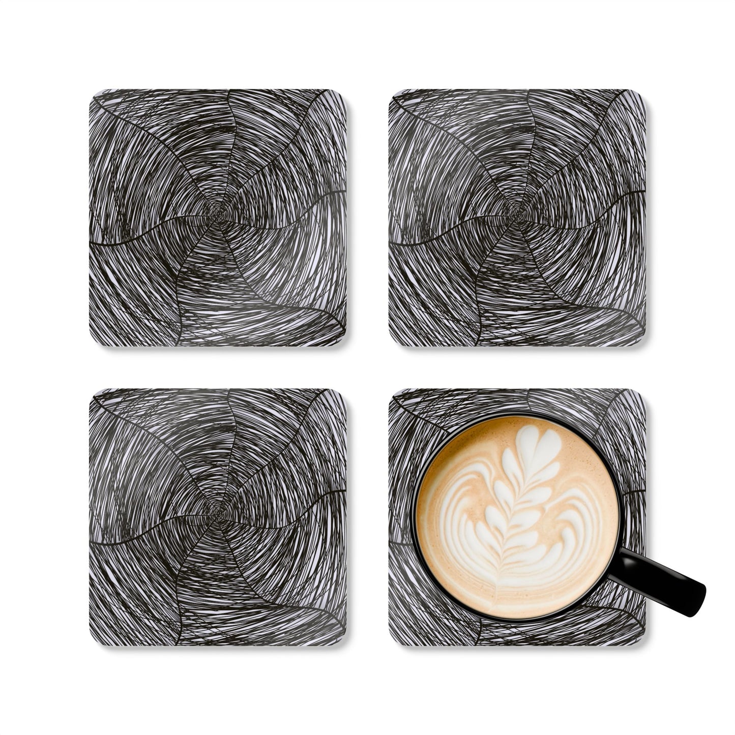 B&W Webs Coaster Set