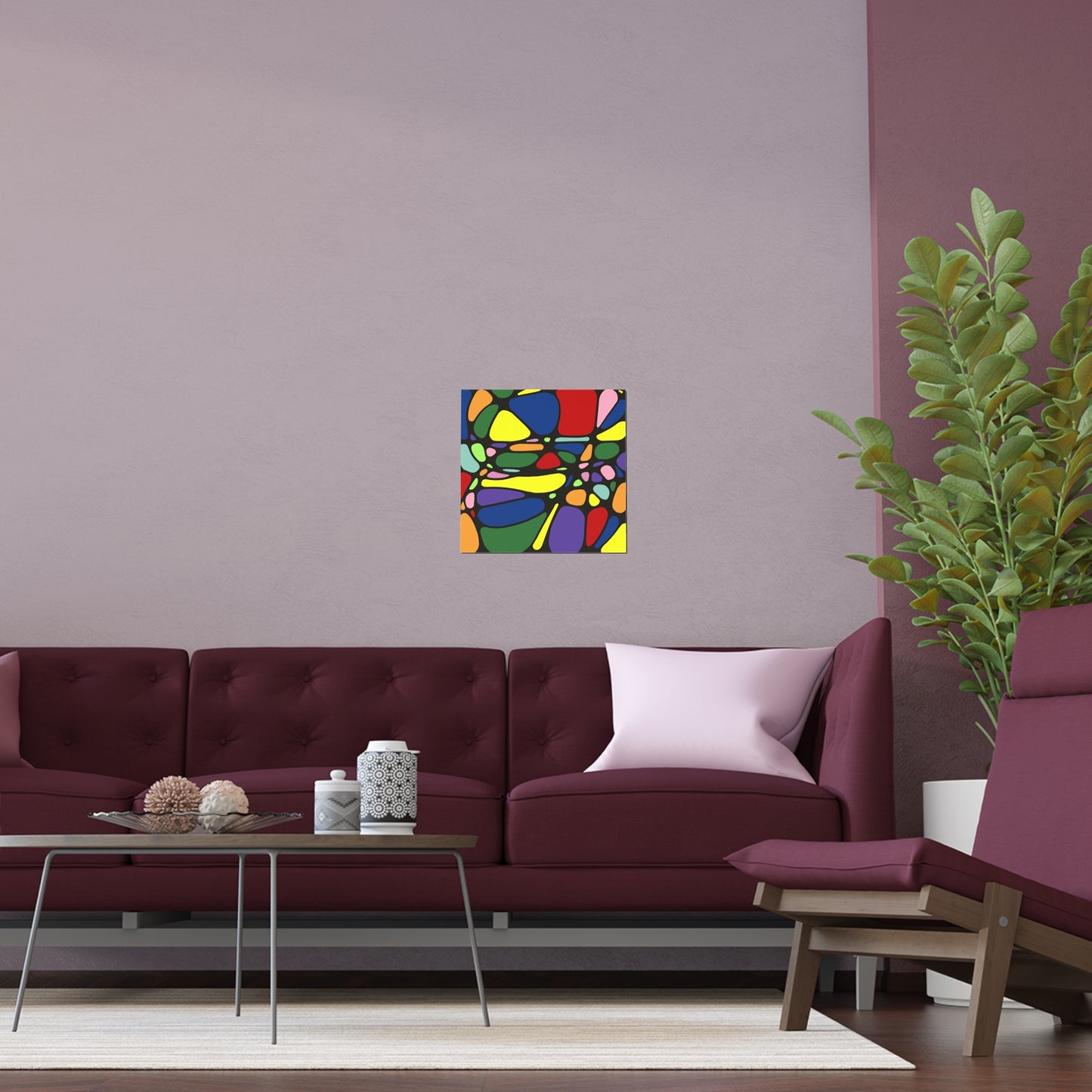 Colorful Geometric Silk Poster