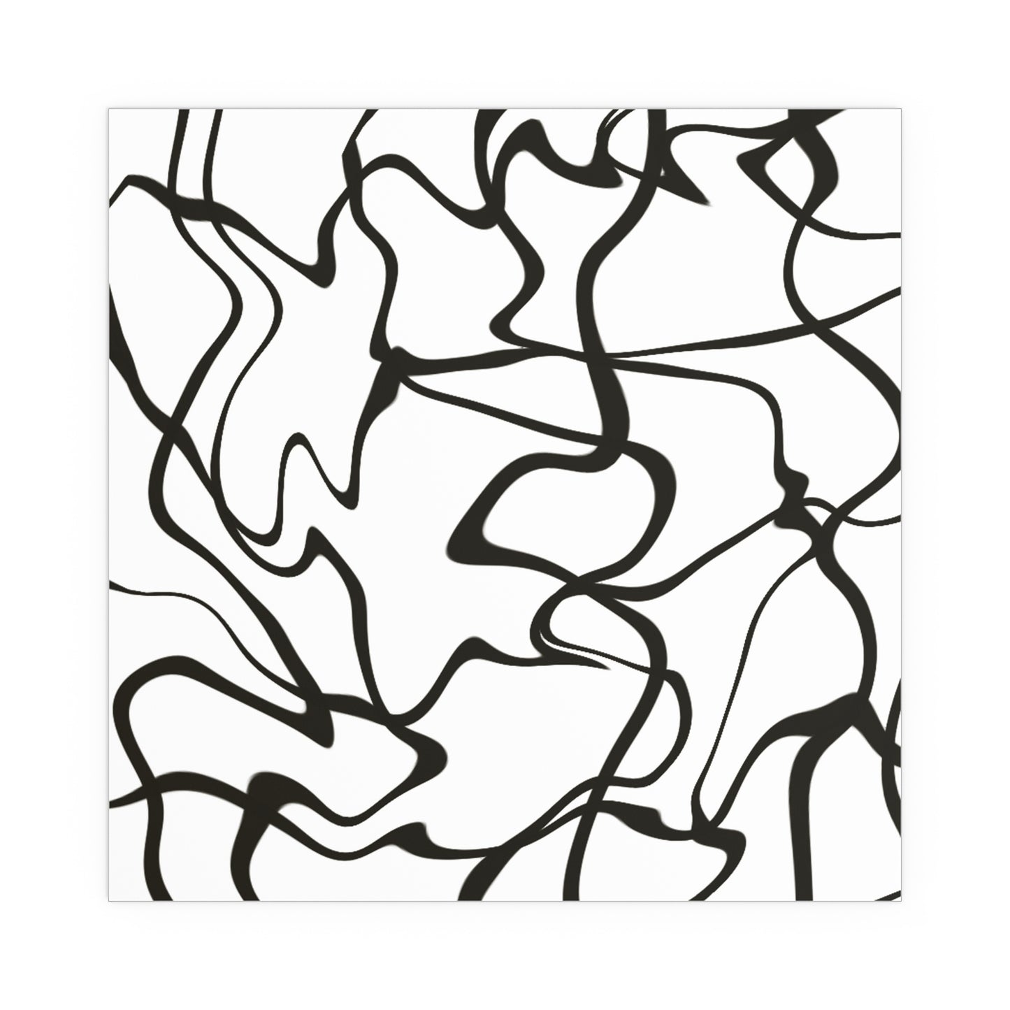 Black Lines Silk Poster