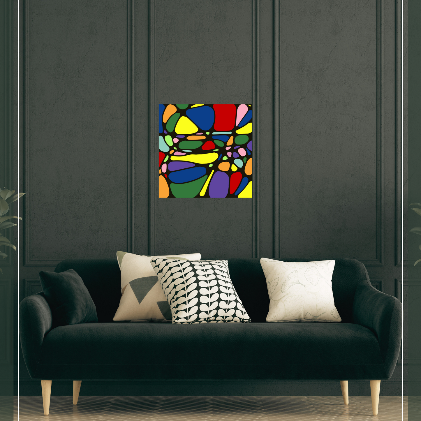 Colorful Geometric Ready to Hang Canvas