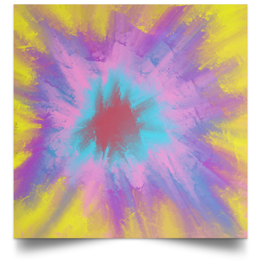 Tie Dye Explosion Satin Square Poster