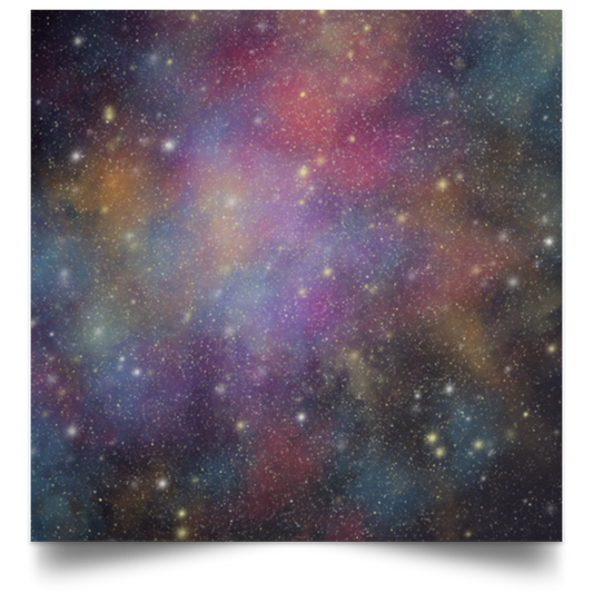 Galaxy Satin Square Poster