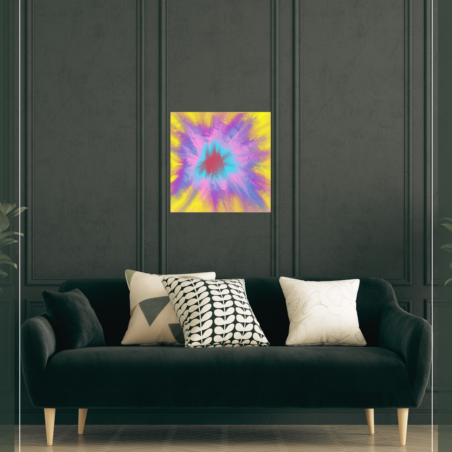 Tie Dye Explosion Satin Square Poster