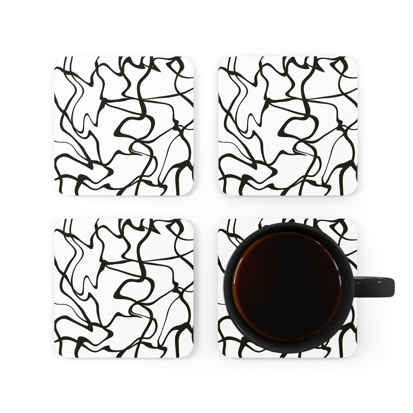 Black Lines Coaster Set