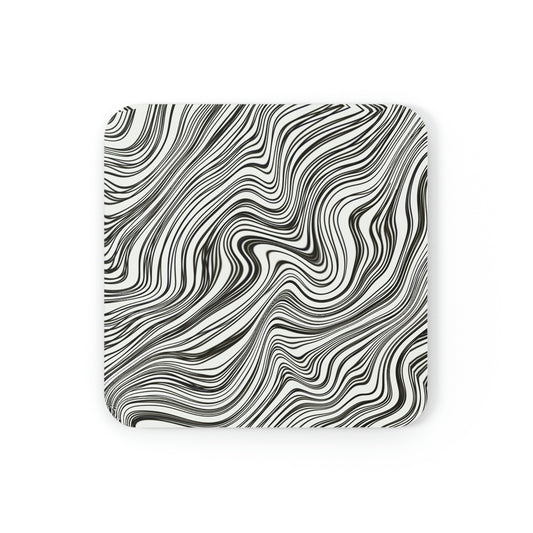 B&W Marble Coaster Set