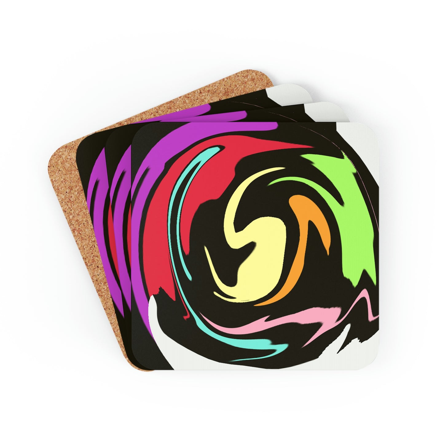 Color Swirl Coaster Set