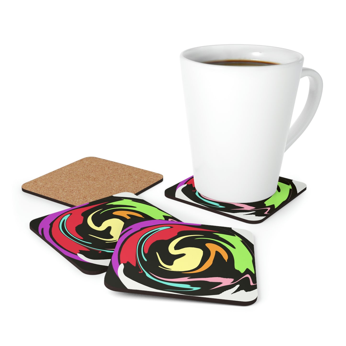 Color Swirl Coaster Set