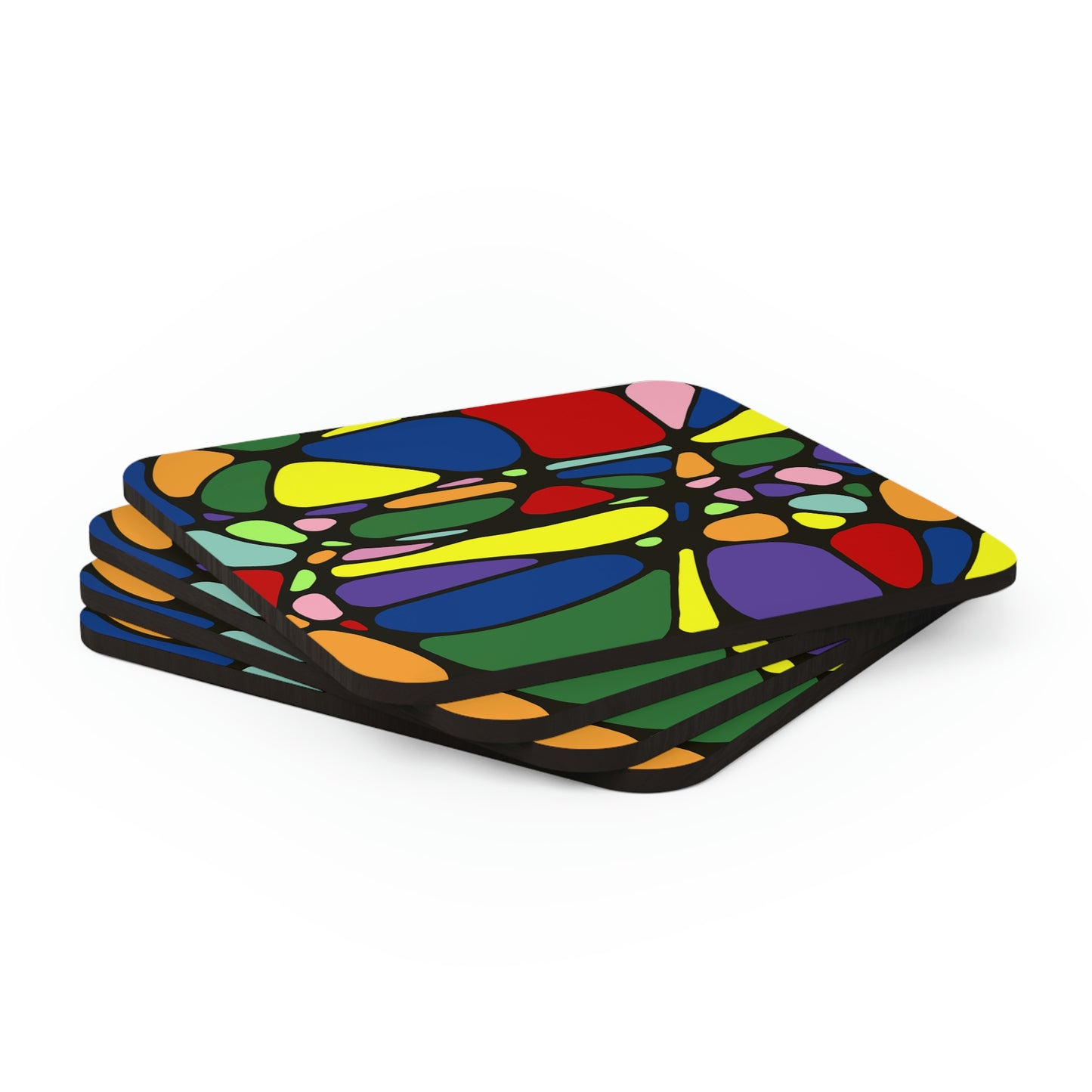 Colorful Geometric Coaster Set