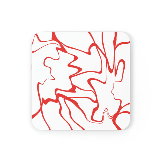 Red Lines Coaster Set