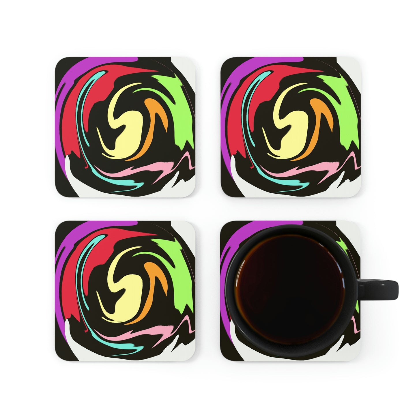 Color Swirl Coaster Set