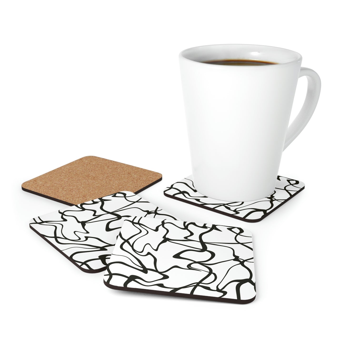 Black Lines Coaster Set