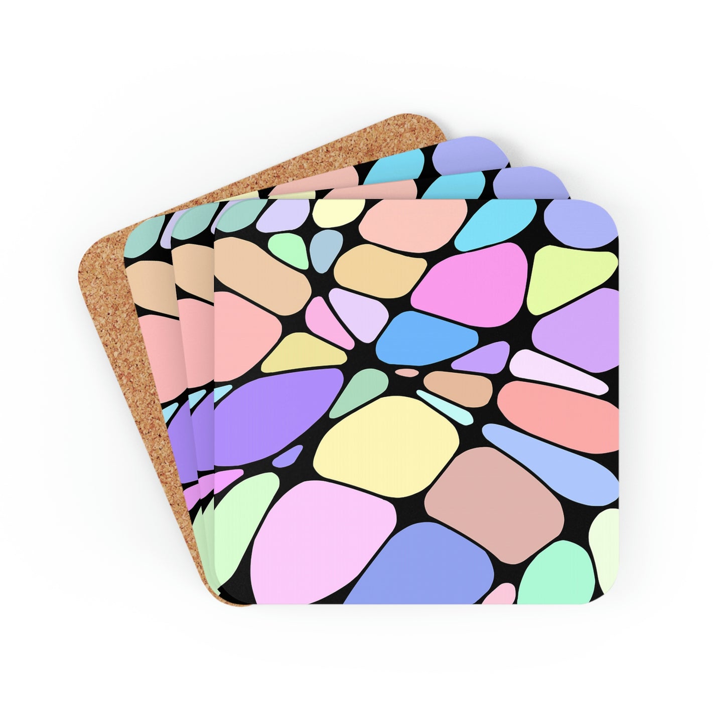 Pastel Geometric Coaster Set