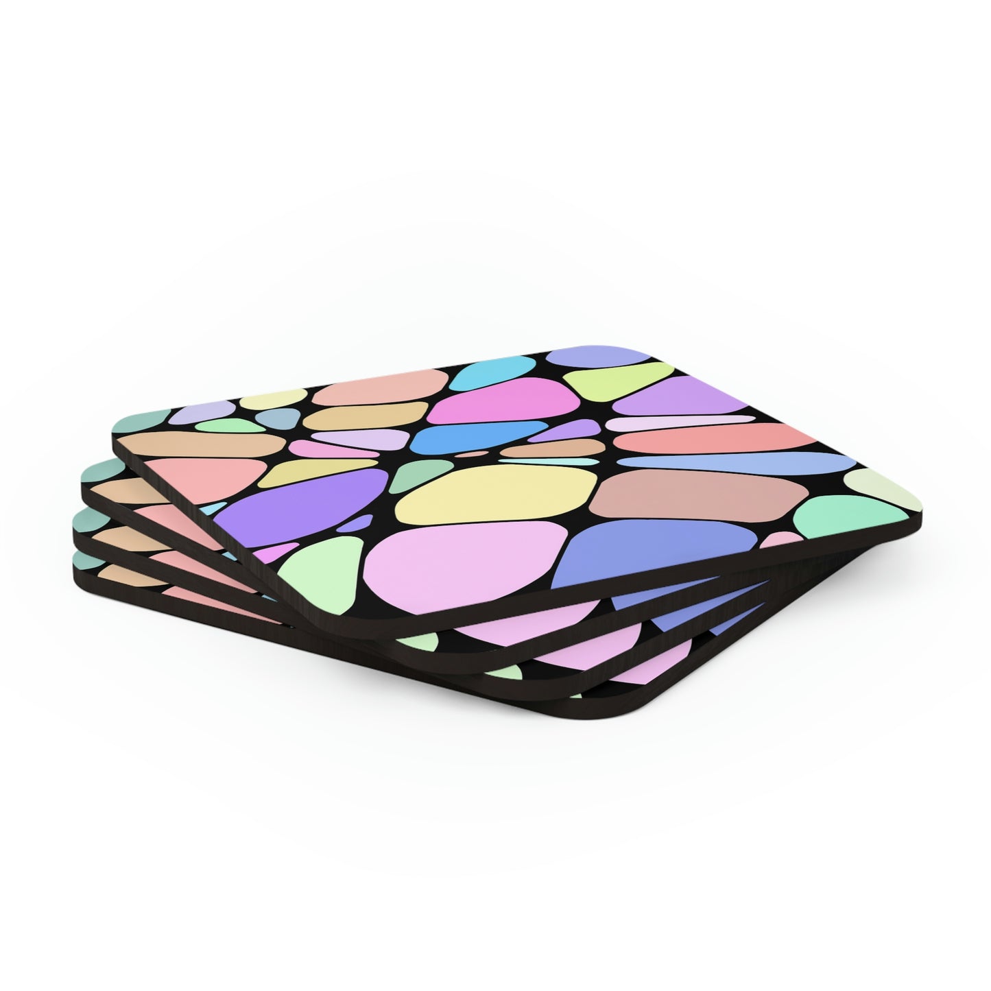 Pastel Geometric Coaster Set