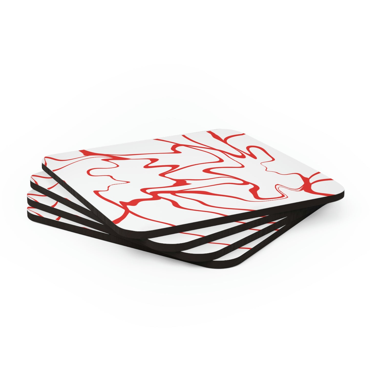 Red Lines Coaster Set