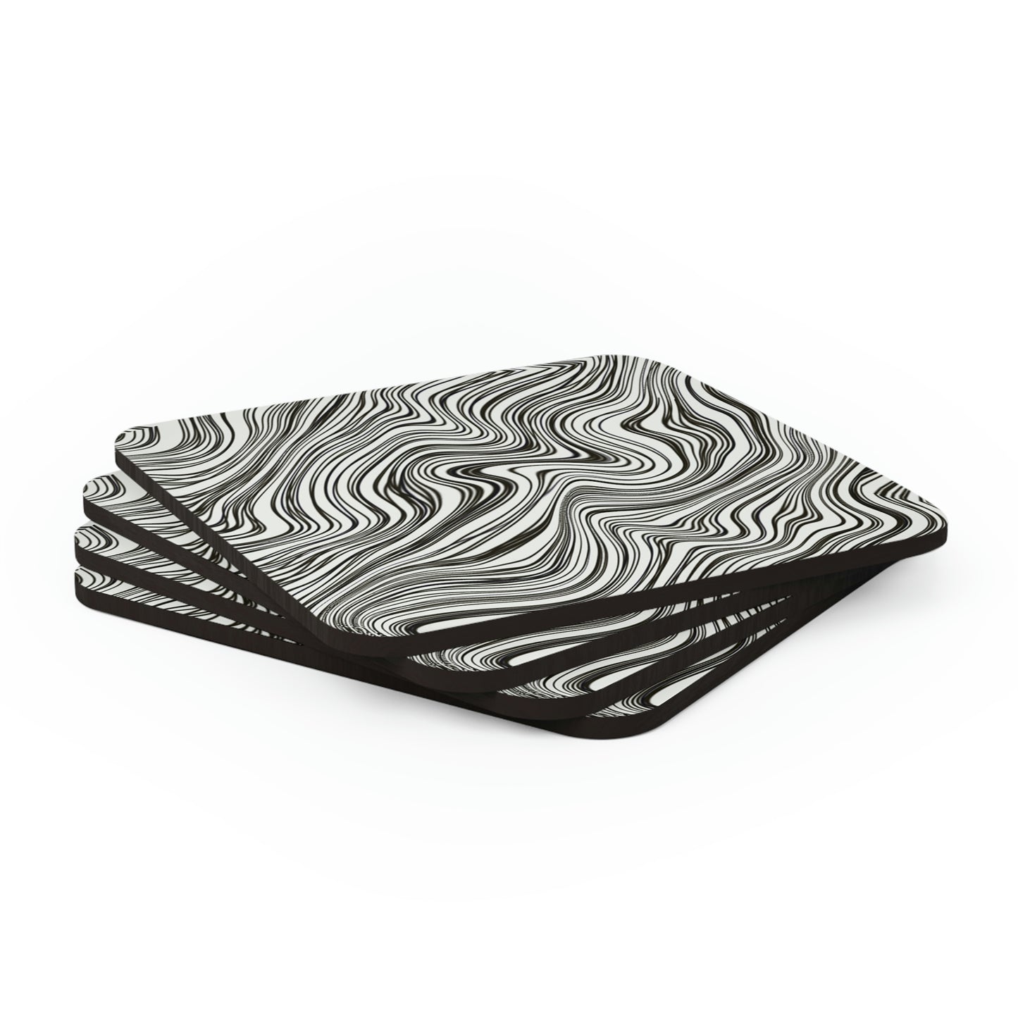 B&W Marble Coaster Set